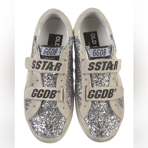 Golden Goose Shoes - Golden Goose Silver Glitter Sneakers